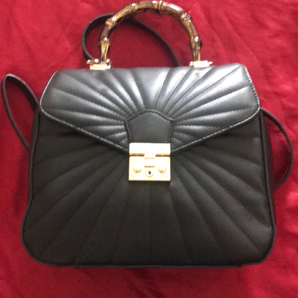Brand new! Backpack bag with bamboo tophandle